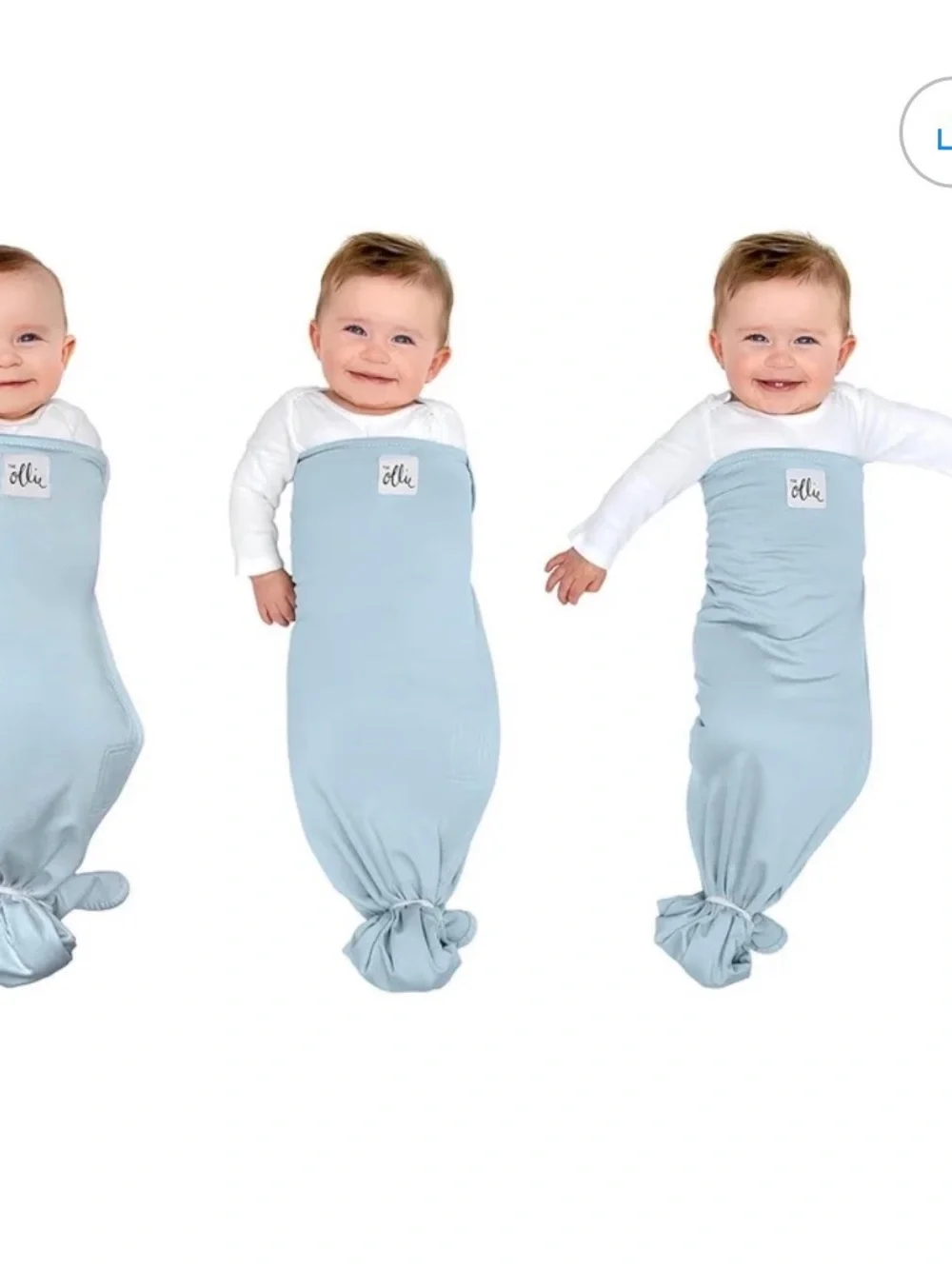 Blue Baby Knot Sleep Sack Swaddle by Ollie